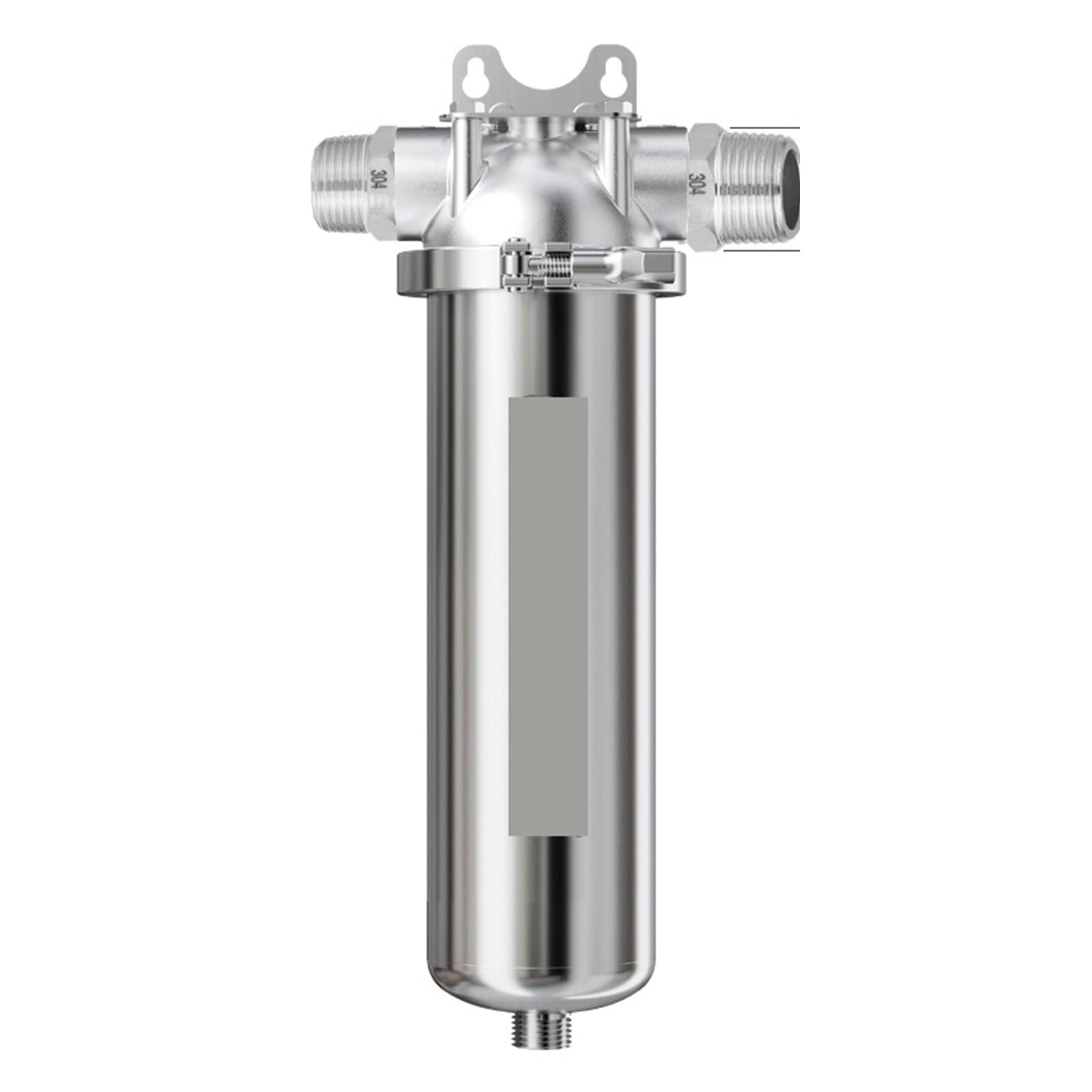 Prefiltro da 10 pollici purificatore for tutta la casa Spin Down filtro for l'acqua dei sedimenti di prefiltro centrale controlavaggio maglia di acciaio inossidabile Sostituzione sottolavello(DN20)