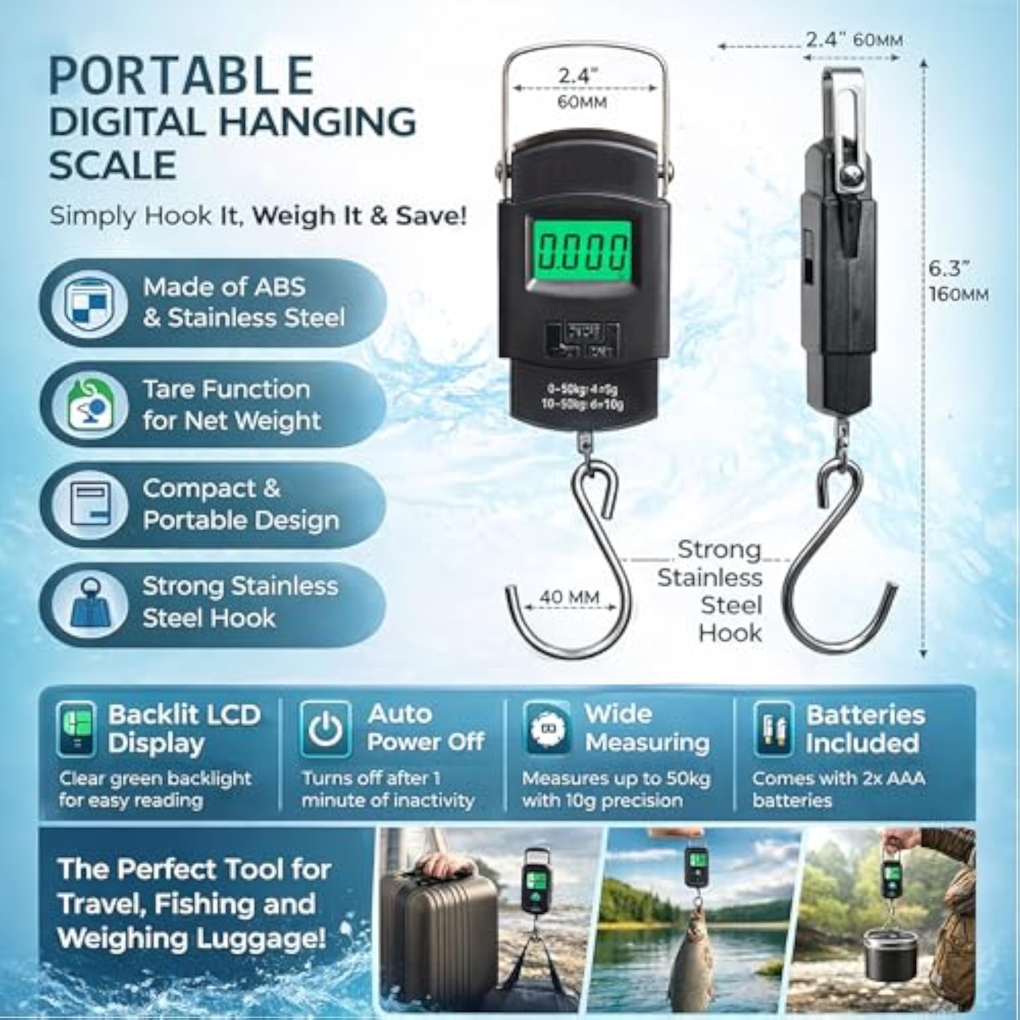 Professional Digital Hanging Scale 50Kg with High Accuracy