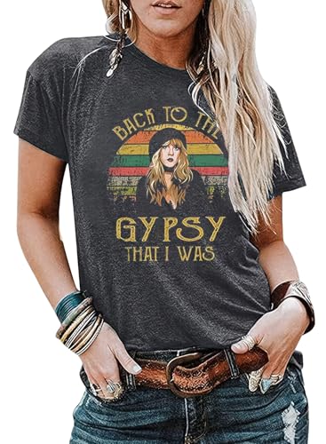 Womens Country Music Shirts Graphic Tees Crew Neck Short Sleeve Loose Rock Music Tees Tops