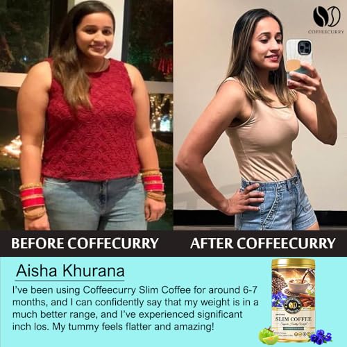 Image of COFFEECURRY Slim Coffee Tin Can (65 Grams) - Helps with Weight Management and a Slimmer Body | Premium Arabica Coffee Powder
