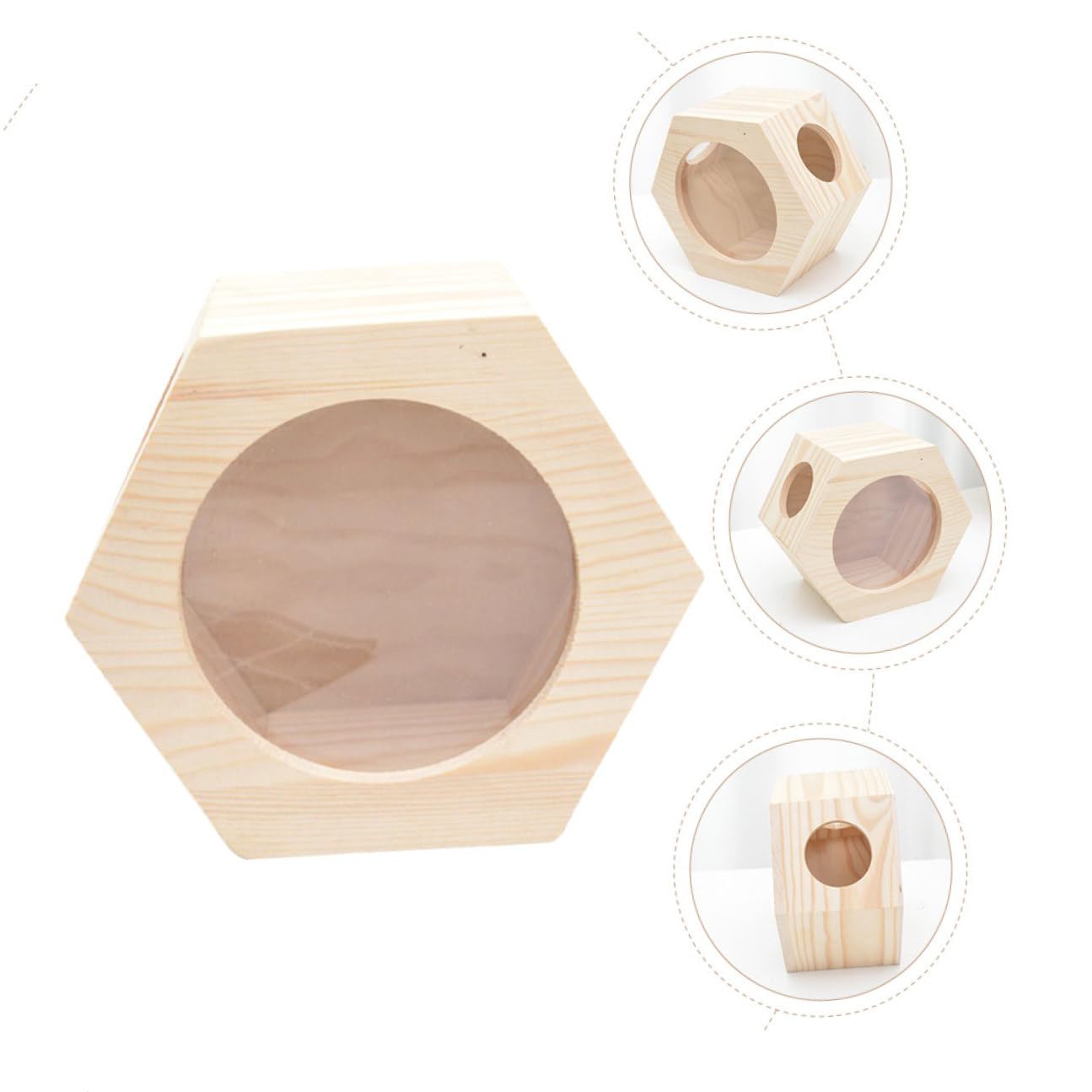 Hohopeti Hamsterh mit Versteckfunktion Kleines Hamsterspielzeug Mehrschichtiges Nagernest für Kleintiere Komfortables Häuschen für Hamster und Rennmäuse Käfigzubehör