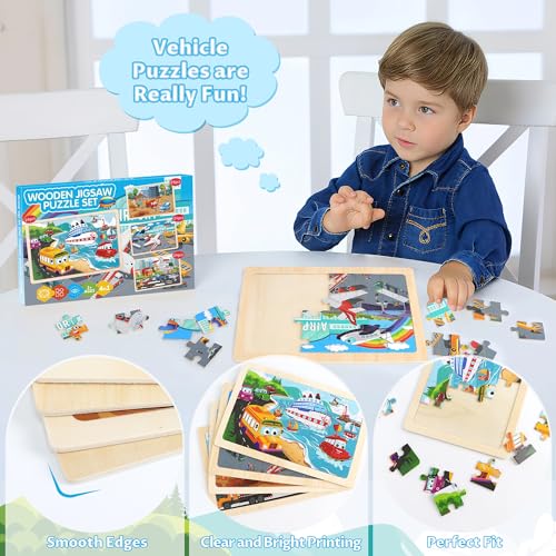 Puzzle de Madera Vehículos 3 a 8 Anos miniatura 5