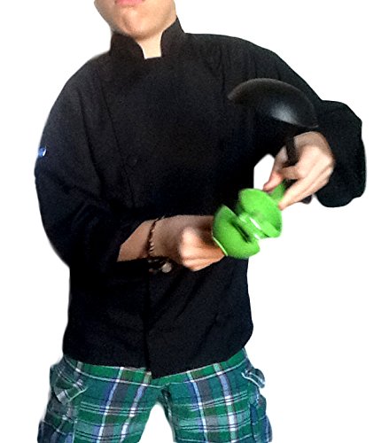 CHEFSKIN Black Personalizable Customizable Embroidered Name Kids Children Chef Jacket3