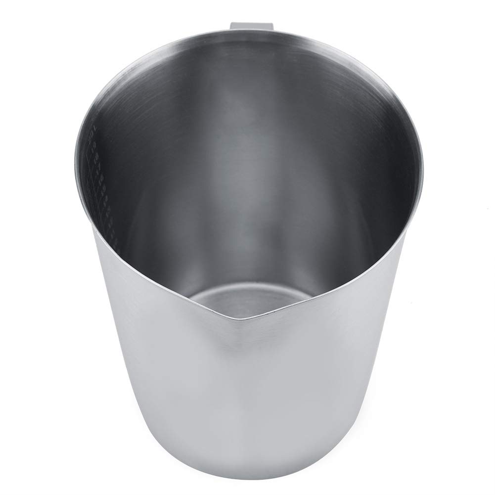Grand Pichet 3l Inox Frothg 19 × 17 × 16 2000ml Taza Grande de Acero Inoxidable para Medir Leche Jarra Jarra para café con Leche Arte