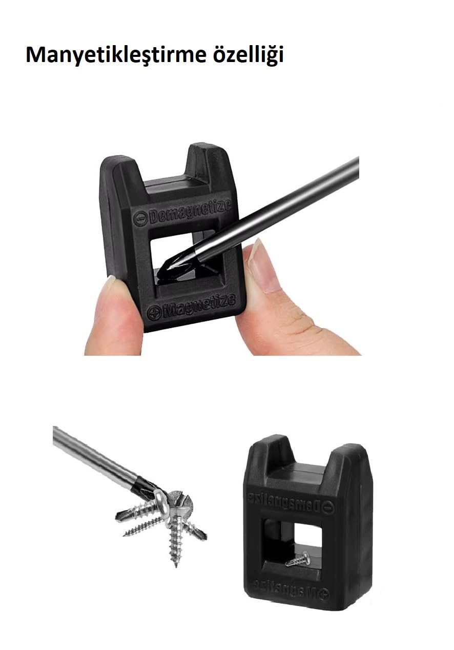 Spelt Magnetizer Demagnetizer Cihazı Tornavida Ucu Manyetikleştirme Vida Tutturma Aracı