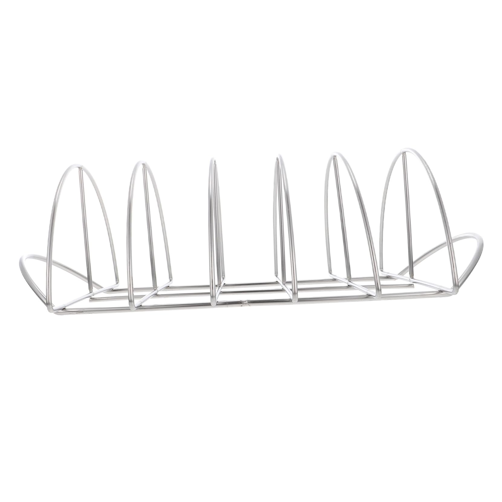 Mikikit Supporto per Costine per Barbecue in Acciaio Resistente all Usura Supporto Professionale per Costine per Barbecue Fornitura