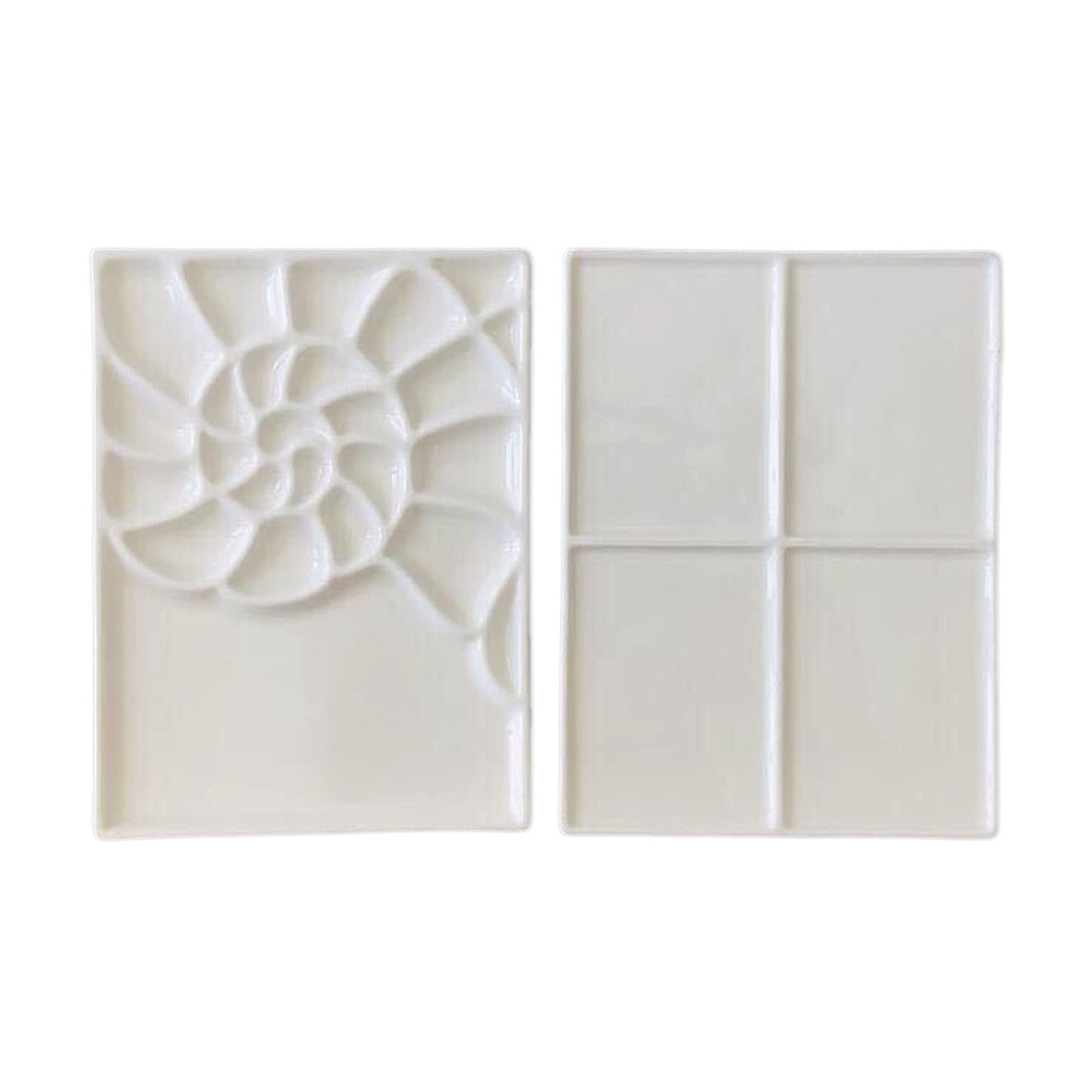 Paleta Artysty Porcelany, Paleta Mieszana Akwareli Prostokątnej Fali Muszli, Odpowiednia Do Akwareli, Gwaszu, Malarstwa Olejnego Itp.