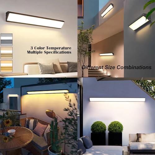 Eclairage mural extérieur dimmable avec télécommande pour grand jardin