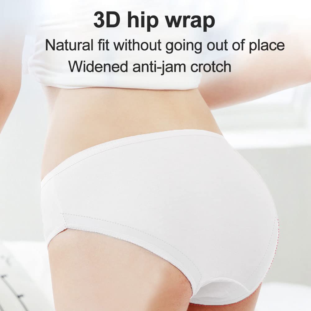 Braguitas Desechables, Bragas Monouso Elasticas y Transpirables, Ropa Interior de un Solo Uso, Calzoncillos de algodón 100%, Braguitas para Maternidad Hospitales Viajes SPA Masajes, 5 pcs