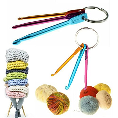 AKOAK 2 Set 6 Pieces Mini Keychain Aluminum...