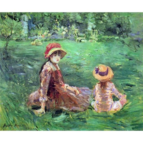 Impression giclée Dans le jardin à Maurecourt par Morisot 101,6x127 cm ARTICULOZY