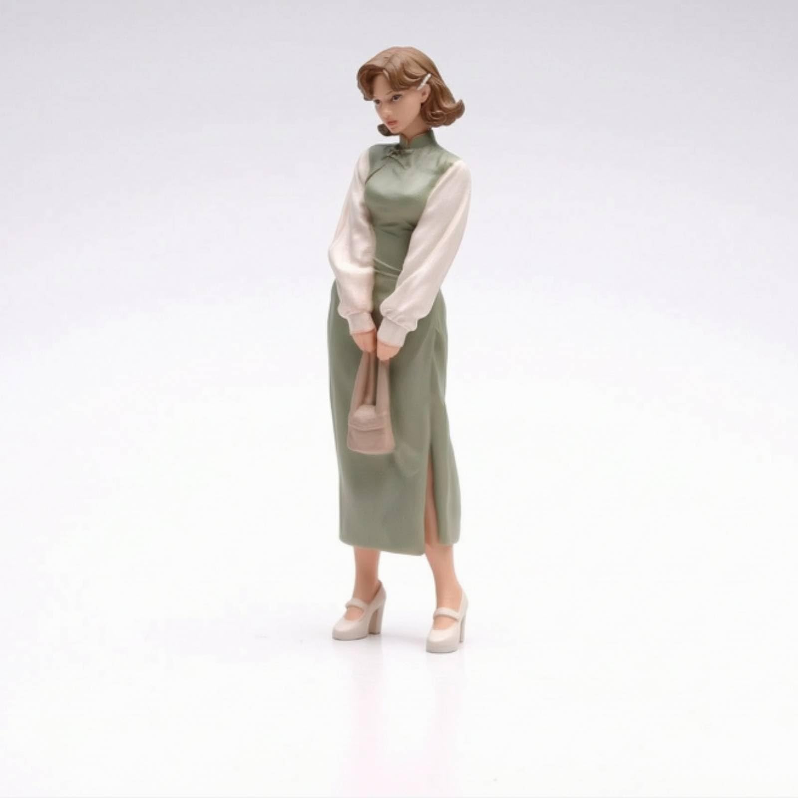 Figurina in 1:18 Dipinta a Mano Miniatura Donna Realistico Modellino per Modellisti