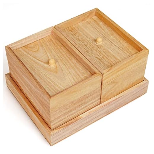 BELLE VOUS Caja Madera Organizador Joyas con 5 Compartimentos - 22 x 17 x 11,5 cm Joyero Madera para Mujer - Organizador de Joyas para Collares, Brazaletes, Pendientes, Anillos