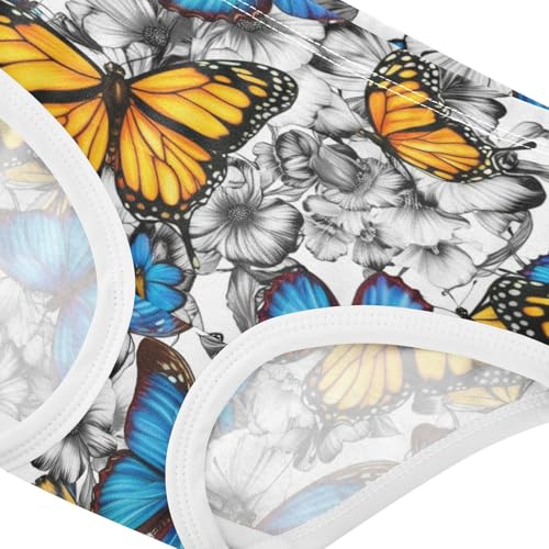 Joisal Vibrant Butterflys Blue Toddlers Underwear Floral 2t Cotton Girl Panties Cute Flower Briefs Girls Undies4