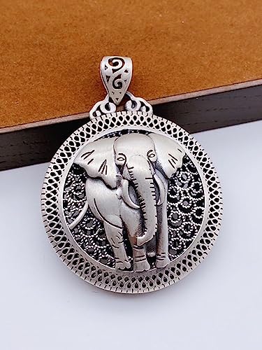 Handmade Sterling Silver plated lucky animals pendant necklace Good luck elephant/Lucky Fox/Good wealth Pixiu/Family Tree/Sun/Buddhism cross/Maitreya Buddha/Phoenix jewelry gifts for women men4