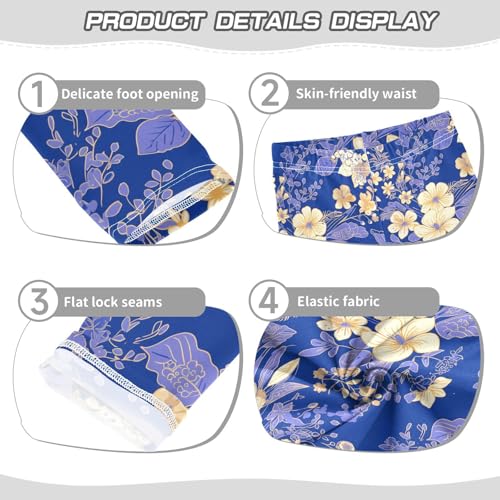 KLL Floral Indonesian Batik Motif Cobalt Girls Cotton Pants Comfortable High Waisted Activewear Exercise3