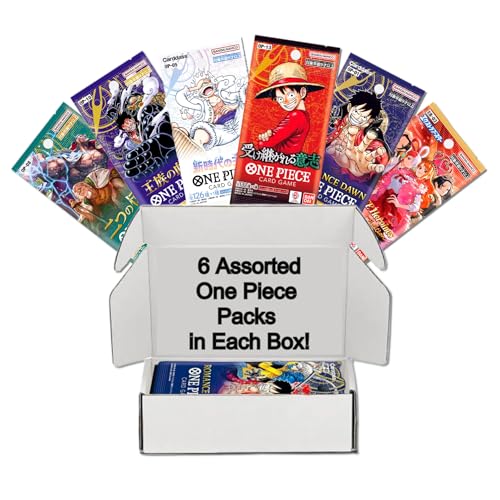 One Piece Cards Collection Starter Box 6 Sealed Booster Packs (Japanese) Assorted Sets No Duplicate Packs 22 Releases & Growing 1 in 20 Boxes Contains a Graded Card by Slabs of Heat