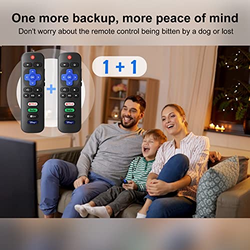  Replacement Remote Pack for All Roku TV | Compatible with TCL, ONN, Hisense, and All Roku TVs | Easy to Use for TV Cont