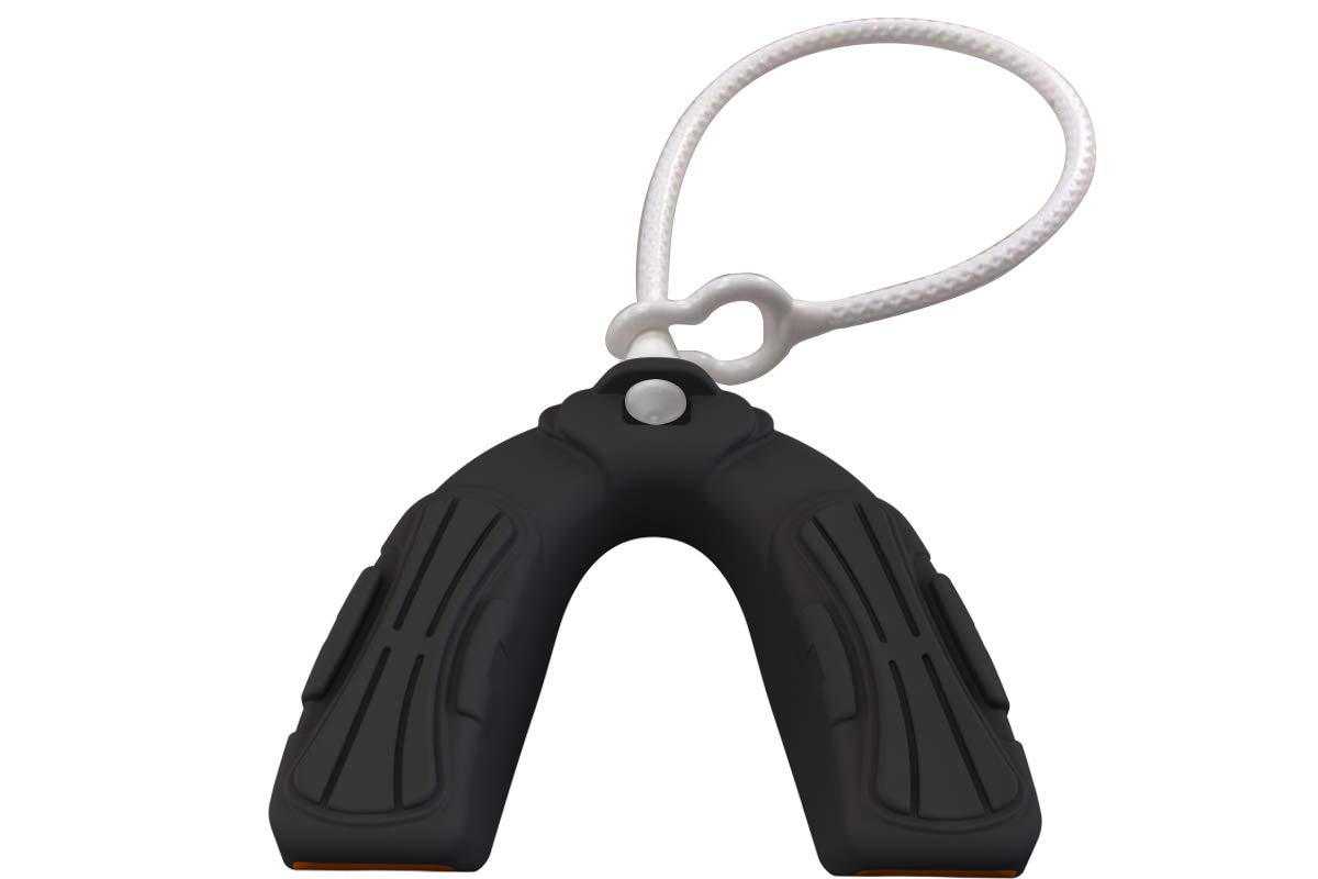 Bouil and Bite Cool DBT Protector bucal personalizado para fútbol, hockey, rugby, lacrosse y más (estuche gratuito) - Talla adulto (adulto - a partir de 11 años, calabaza naranja y negro