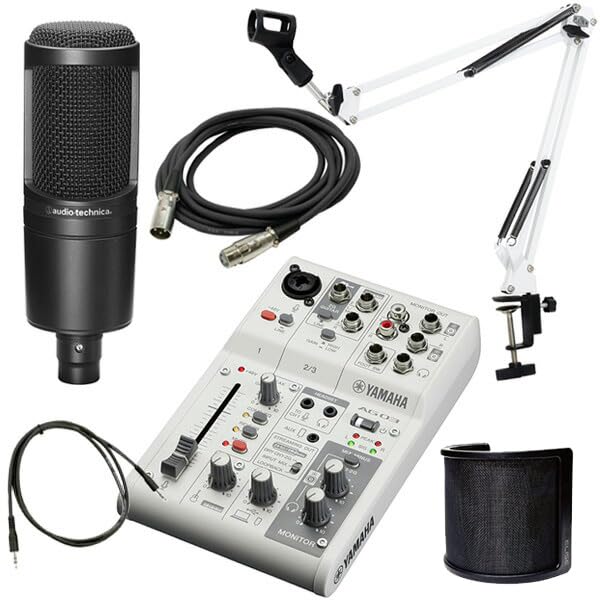 Amazon.co.jp: YAMAHA ミキサー AG03MK2 W(白) + コンデンサーマイク 