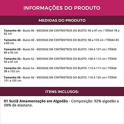 Sutiã Amamentação em Algodão Plus Size Sem Bojo - PL305-PL306