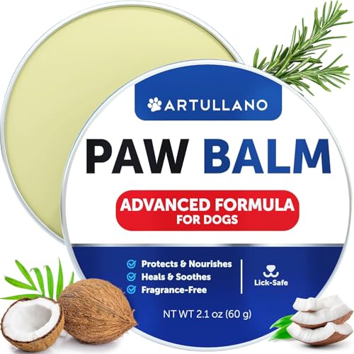 Image of Dog Paw Balm - Lick Safe Snout Soother - Moisturizies, Soothes & Nourishes Irritated Paw Pads and Dry Nose - Protects from Cracks & Wounds - Dog Feet Balm with Waxes, Oils, Butter, Extracts - 2.1 Oz