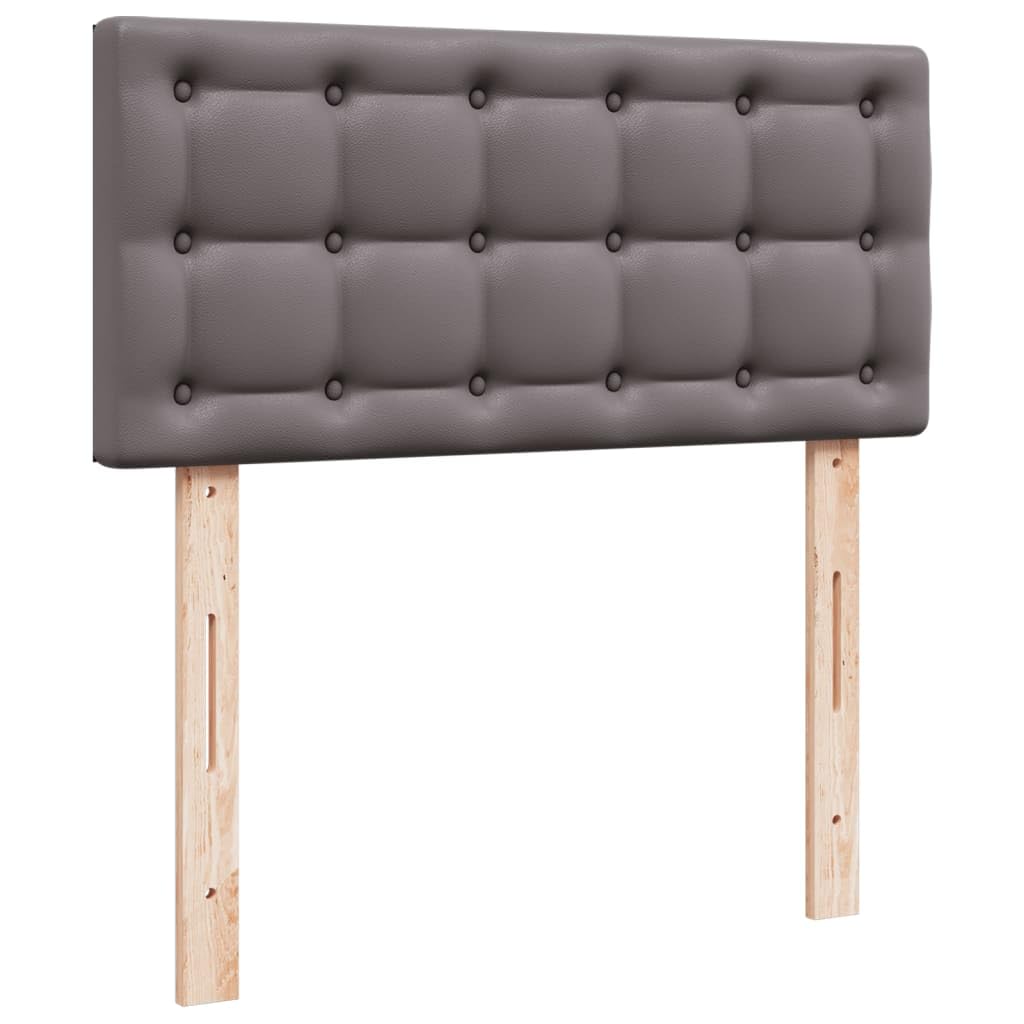Łóżko Sprężyny Pudełkowe - Mattress Spring, Sprung Divan, Sztuczna Skórzana Metalowa Rama łóżka, z Zagłówkiem i Materacem (80 x 200 cm)