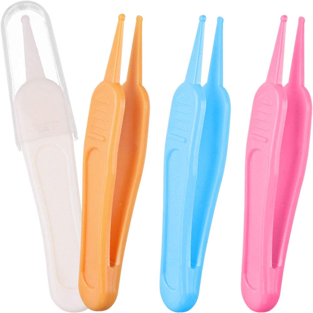 Niralasa 4 Pieces Nose Cleaning Tweezers Safe and Effective Clip Care Ear Nose Navel Clean Tool Nipper Plier Pincet Forceps-image-4