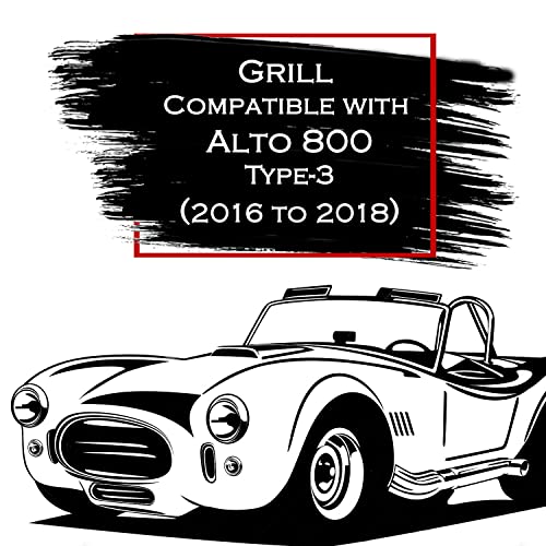 Image of CAR SAAZ Bentley Type Front Chrome Grill Compatible with Alto 800 Type 3(2016-2018)