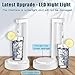LED Bedside Water Dispenser,Desktop Water Bottle Dispenser,New upgrade LED Light and Touch buttons, Portable 5 Gallon Water Dispenser,with 7 Levels Pumping and Light,Suitable for Home, Office, (white)