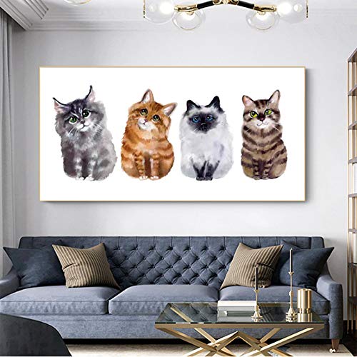 Sungup Póster Impreso Póster de Gato Divertido Pósters e Impresiones de Animales Lindos Arte en...