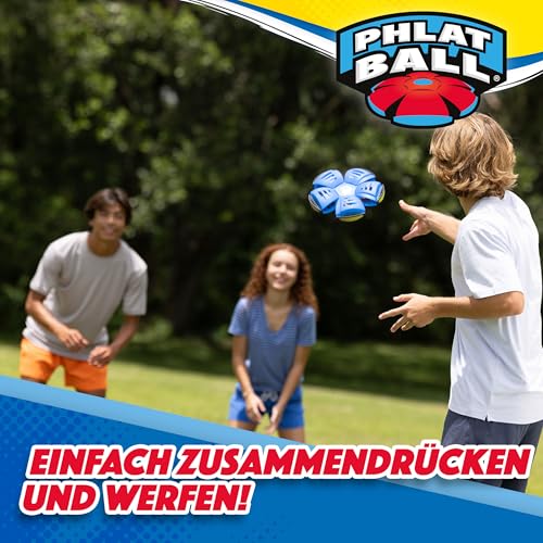 Wahu - PHLAT BALL Classic - Blau - Frisbee & Ball in Einem – Transformierbare Wurfscheibe – Outdoor-Spiel für Kinder ab 5 Jahren – 22,9 cm Frisbee, 15,7 cm Ball – Für Garten, Strand & Park