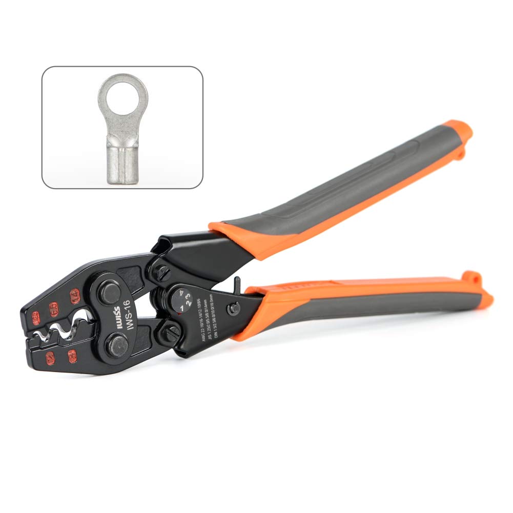 Buy IWISS NonInsulated Terminal Crimping Tool, Ratchet Wire Crimper