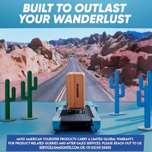 Image of American Tourister Ivy 2.0 | Medium Size Check-in Trolley Bag (68 cm) | 360 8 Wheel Travel Luggage | Hard Case Polypropylene (PP) Suitcase | Combination Lock | Tan Orange