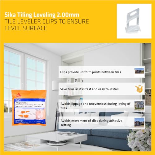 Image of SIKA - Tile spacers - SikaCross Tile Spacer 2.0 mm - Maintain Uniform Joints During Tile Installation - for Floors and Walls - Easy to use - White