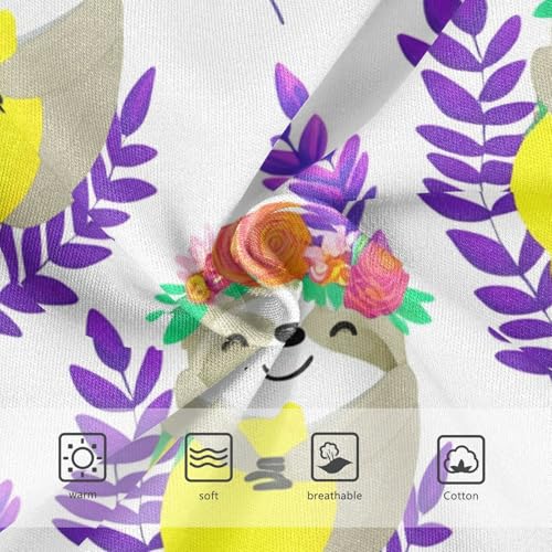 Cute Sloths Flower White Toddler Girls Underwear 2t Cotton Girl Panties Cute Aesthetic Undies Kids Briefs3