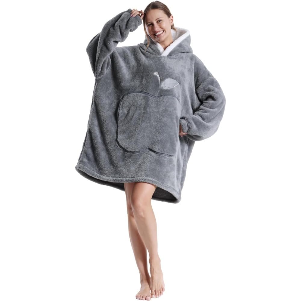 Womens Dressing Gown,Cozy Fleece Dressing Gowns with Hooded Soft Bathrobes,Super Soft Luxury Warm Dressing Gown,Loungewear Nightwear for Indoor Daily Wear,Loungewear Housecoat Valentines Gift for Her