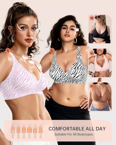 Image of OEAK Womens Jelly Bras Wireless Deep V Bralette Comfy Push Up Tshirt Bras | Comfortable,support and lift,no underwire,bralettes,plunge,full coverage,invisible,balconette,minimizer,no show,soft