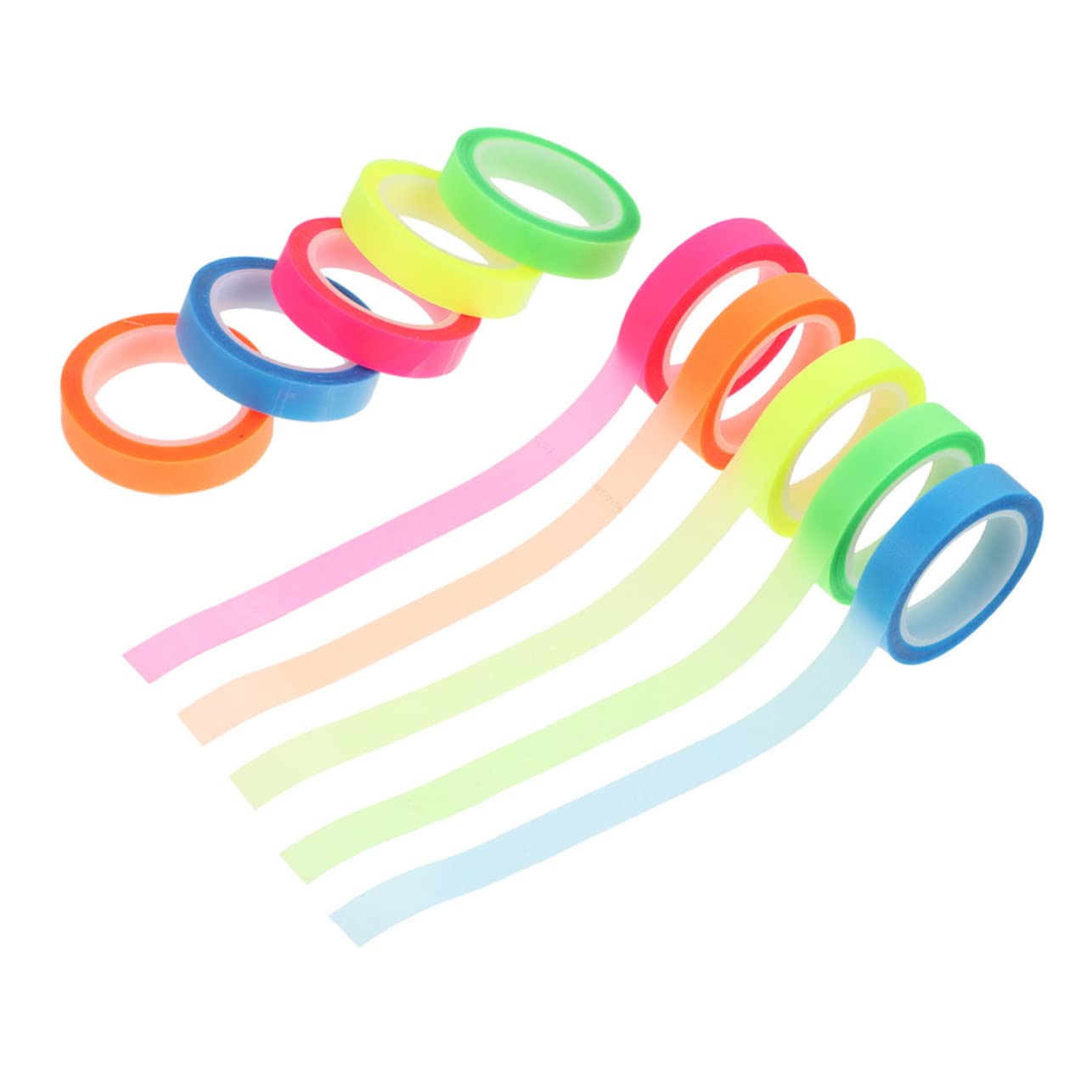 Tofficu 80rollos Cinta Adhesiva Transparente De De Marcadores De Página Cinta Fluorescente Para Anotaciones y Estudio