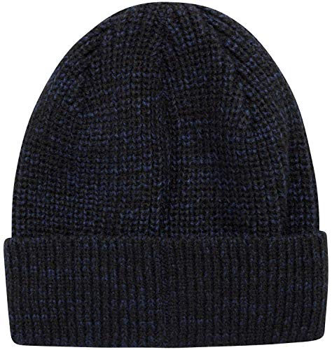 Hurley Men's Cuffed Beanie - Loose Knit Winter Hat, Size One Size, Black/Blue #TOP4