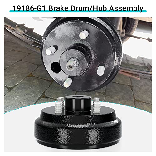 10L0L Golf Cart Brake Drum/Hub Assembly, Robust and Wear-resistant Golf Buggy Brake Drum for EZGO TXT(Electric), Replaces OEM# 19186G1P - Image 4