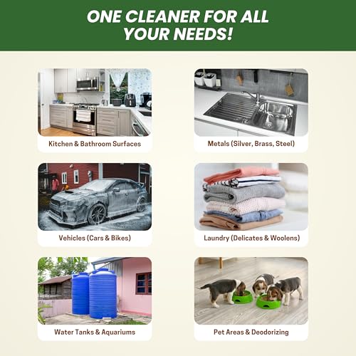 Image of Sivani Naturals All-Purpose Bio-Enzyme Cleaner | Citrus & Soap Nut | Metal Polish, Multi-Surface & Laundry Use 600 ML