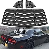 Bonbo Rear+Side Window Louver Fits for Dodge Challenger 2008-2022 2023 in GT Lambo Style Custom Fit Windshield Sun Shade Cover ABS (Matte Black)