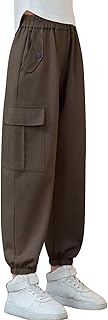 Pantalones para niños Cargo de Mezclilla Legging con Abertura Cintura Alta Elástica y Múltiples Bolsillos Bootcut Modern Verano Primavera
