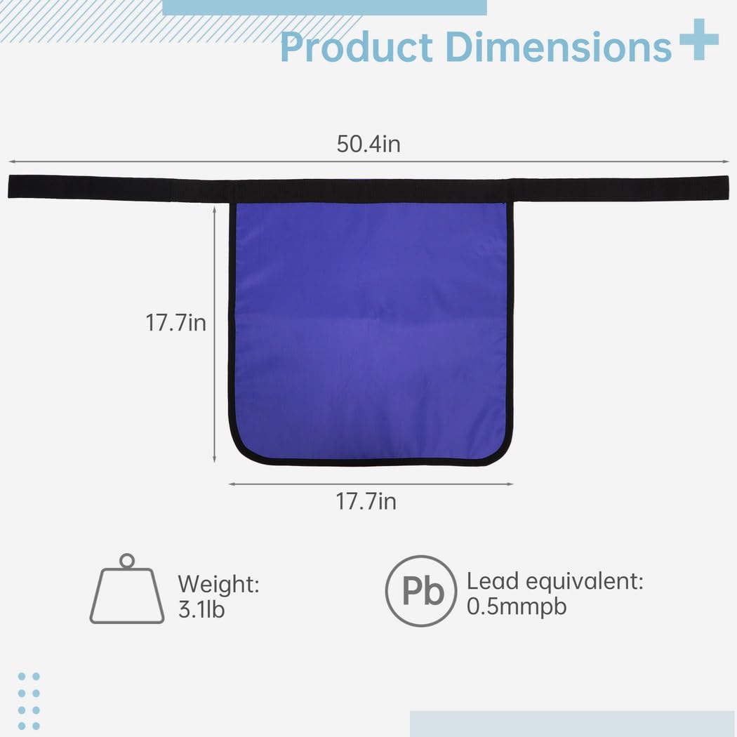 Halbblei-Schürze für Röntgenschutz, 0,5 Mmpb, 45 x 45 cm, mit verstellbarem Verschluss für Labors und Pflegeheime