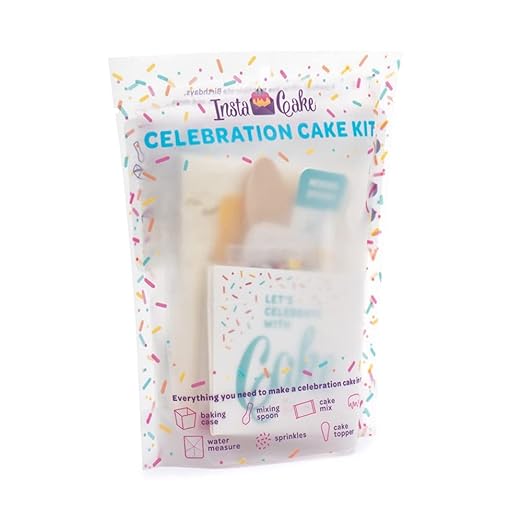 InstaCake Celebration Cake Kit for Birthdays, Party Bags, Team/Workplace Events and More Vanilla Confetti 1-Pack
