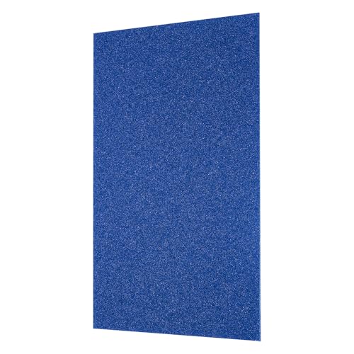 Image of MECCANIXITY 1 Pcs Blue Glitter Acrylic Sheets 1 /8 inch Thickness 12 inch x 8 inch Glossy PMMA Fluorescent Plastic Sheets Extruded Translucent Blanks for DIY Art Crafting Laser Cutting & Engraving