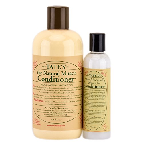 Tate's Acondicionador Natural Miracle - 18 fl oz con mini acondicionador gratis de 5 fl oz
