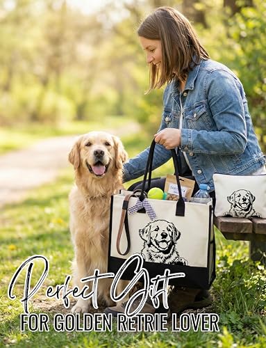 Bolsa tipo Tote de Lona Golden Retriever para Mujeres miniatura 2