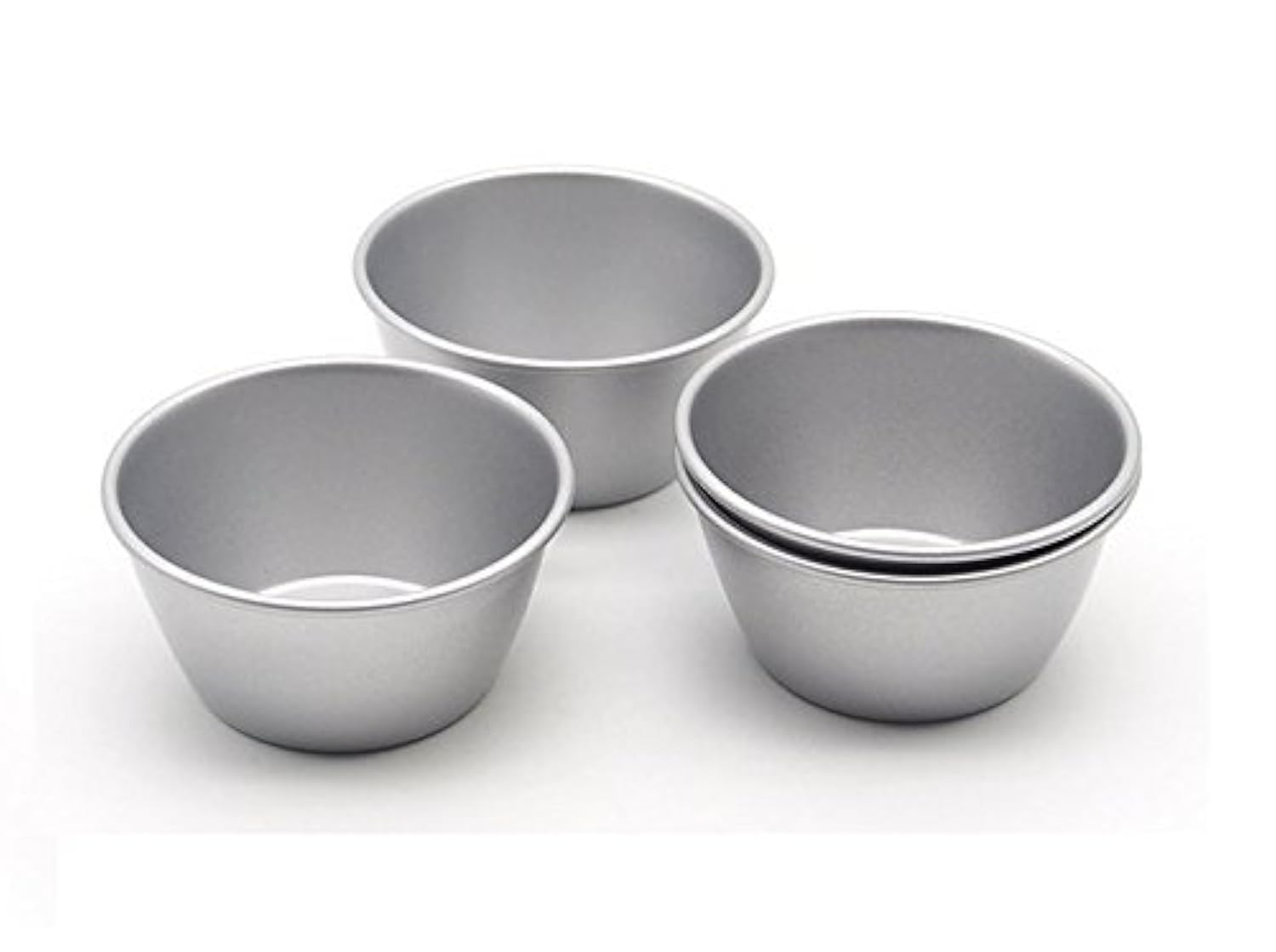 Pack of 8 Individual Molds/Chocolate Molten Pans/Pudding Cups/Raspberry Souffle Pot Pie Darioles Ramekins/Brownies Tumblers Popovers/3-Inch Nonstick Egg Tart Bakeware